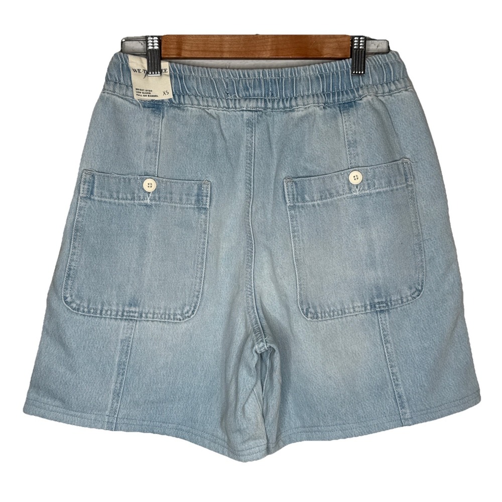 We‎ The Free Women's Blue Bright Eyed Low Slung Pull On Barrel Shorts Size XS - Picture 2 of 6